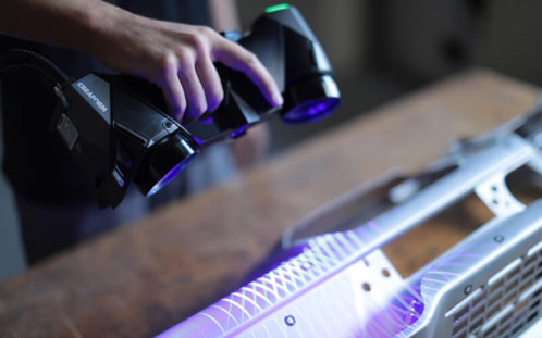 3D scanner in use on industrial component